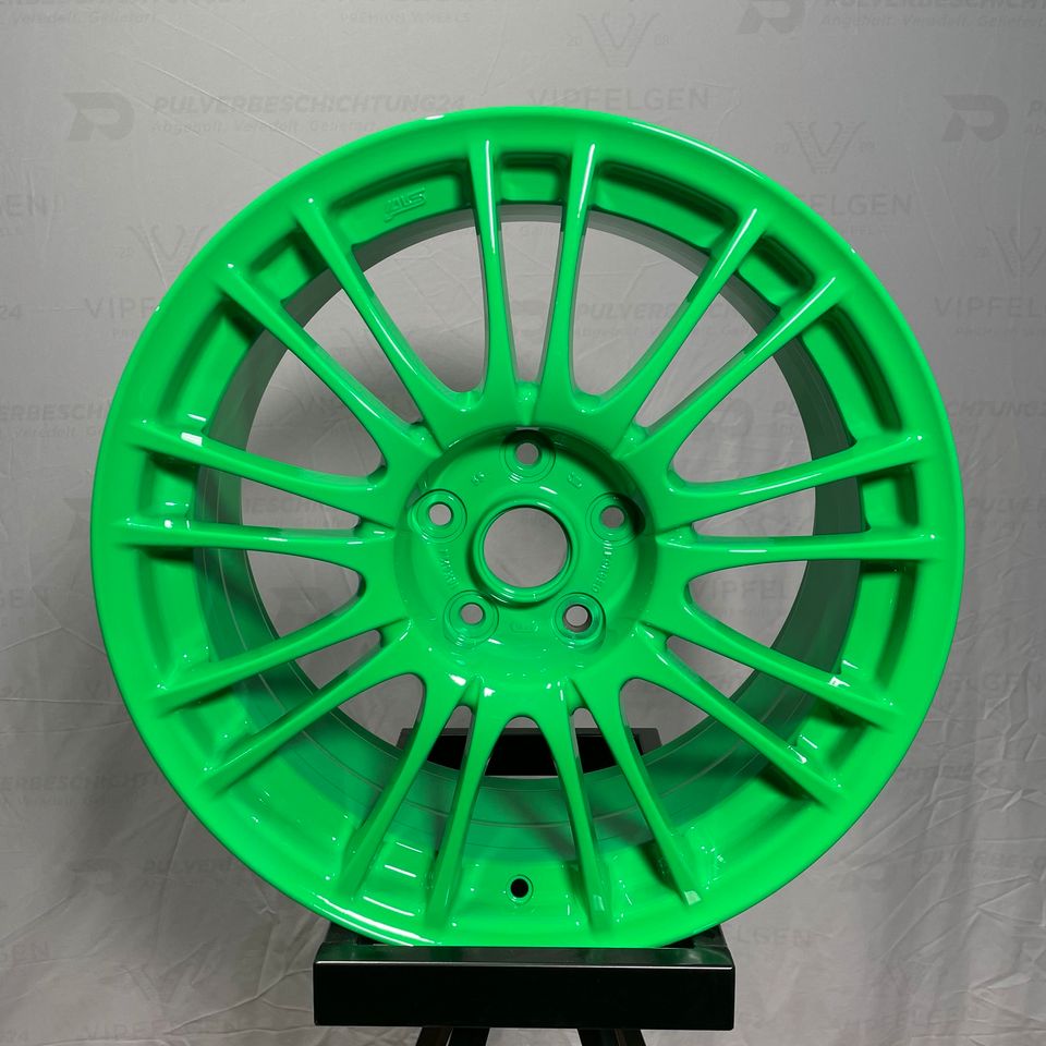 Originale 18 Zoll Subaru WRX STI Schmiede-Alufelgen 5x114,3 Felgen Leichtmetallfelgen neon grün (weitere Farben möglich)