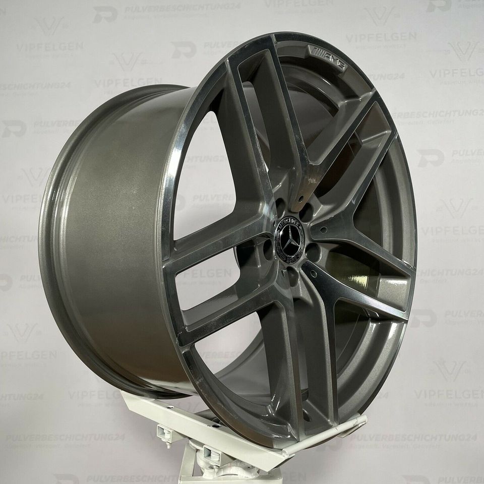 Originale 21 Zoll AMG Mercedes GLE Coupe C292 A292 Alufelgen Felgen Leichtmetallfelgen silber mit glanzgedrehter Front (weitere Farben möglich)