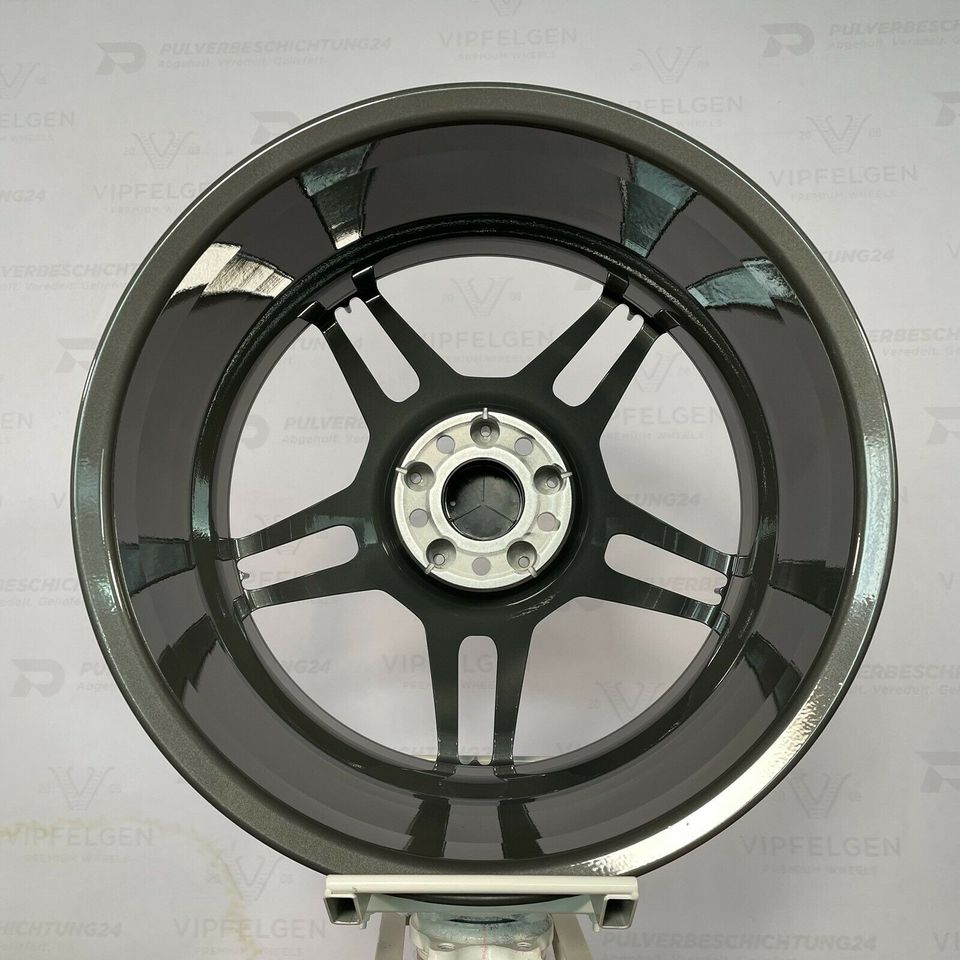 Originale 19 Zoll Mercedes E-Klasse W212 E63 AMG Alufelgen Felgen Leichtmetallfelgen in himalaya grau mit glanzgedrehter Front (weitere Farben möglich)