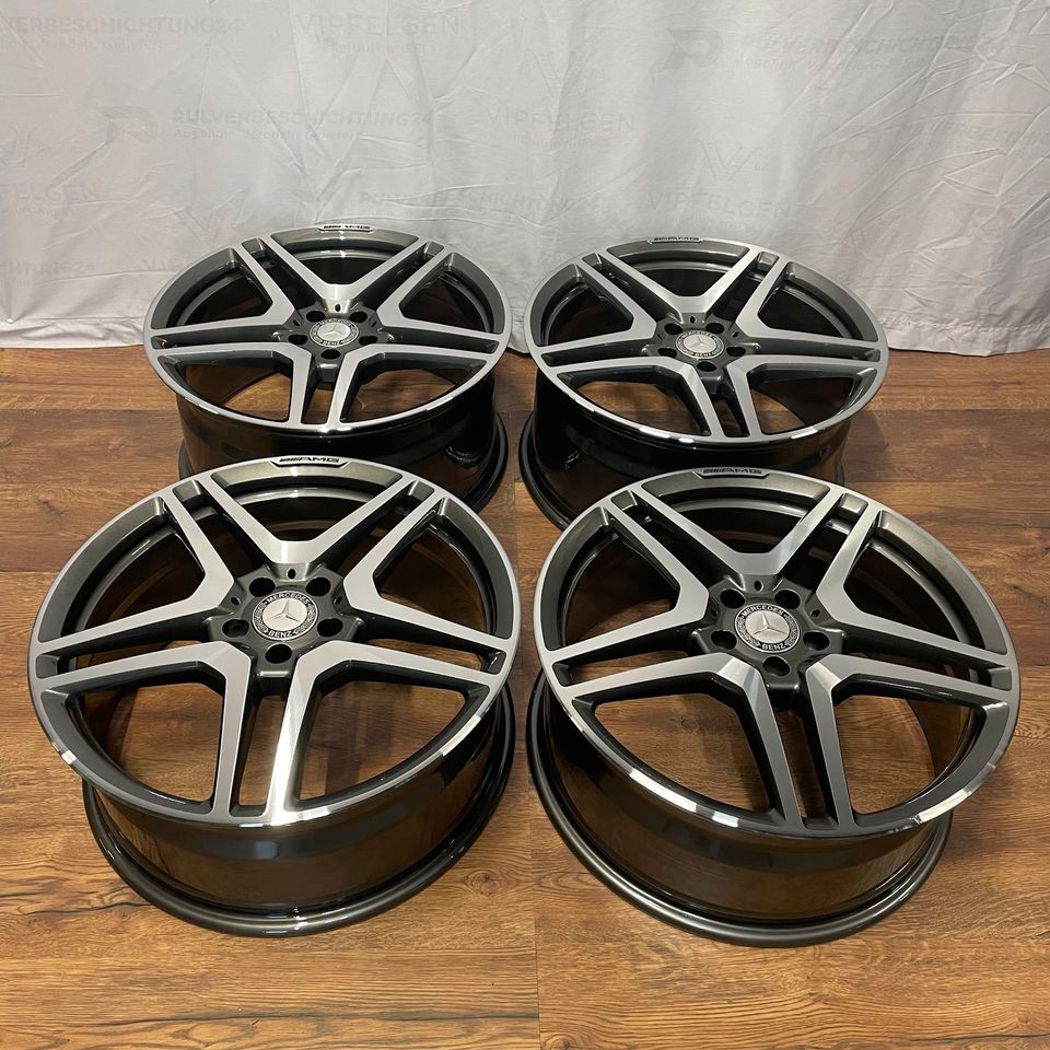 Originale 20 Zoll Mercedes CL C216 W216 CL63 Alufelgen Felgen Leichtmetallfelgen AB anthrazit mit glanzgedrehter Front (weitere Farben möglich) 