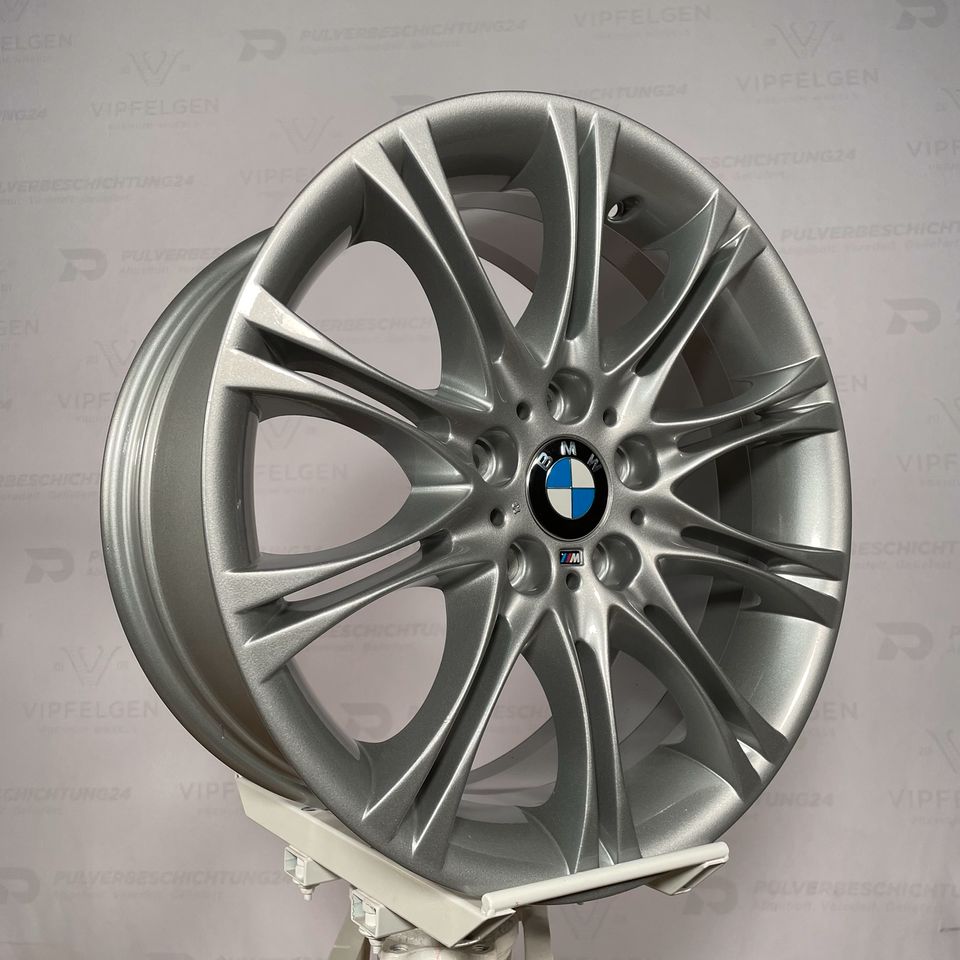 Originale 18 Zoll BMW 5er E60 E61 Styling M135 Doppelspeiche Alufelgen Leichtmetallfelgen Felgen silber glänzend Pirelli Cinturato All season SF2 Reifen montiert undgewuchtet indiv. auf Kundenwunsch (weitere Farben möglich) 