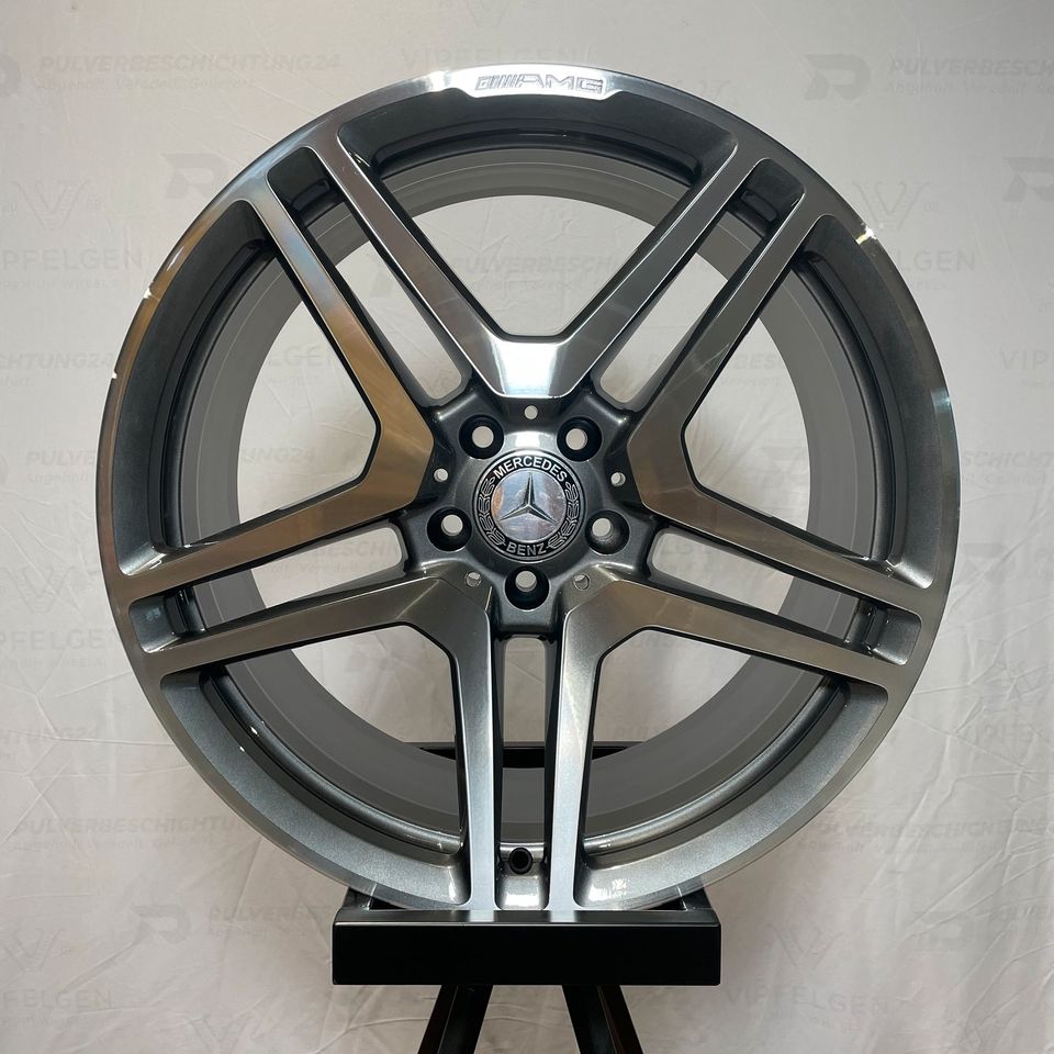 Originale 20 Zoll Mercedes S-Klasse W221 S63 Alufelgen AB anthrazit mit glanzgedrehter Front (weitere Farben möglich) 