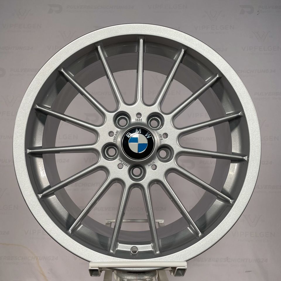 Originale 18 Zoll BMW 3er E46 Radial Styling 32 Alufelgen Felgen Leichtmetallfelgen in silber glänzend mit Falken Winterreifen (weitere Farben möglich) Kopie