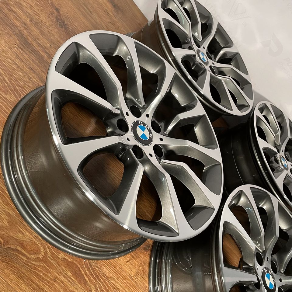 Originale 19 Zoll BMW Styling 453 Turbinenspeiche 5er F10 Leichtmetallfelgen Alufelgen Felgen anthrazit mit glanzgedrehter Front (weitere Farben möglich)