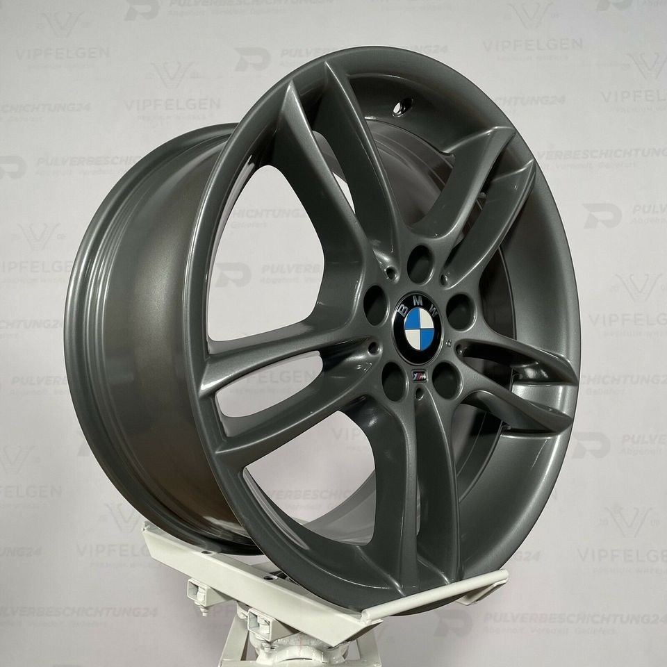 Originale 18 Zoll BMW 1er E87 E88 Styling M261 M-Paket Alufelgen Felgen Leichtmetallfelgen ferric grey mit montierter und gewuchteter Sommerbereifung von Continental (weitere Farben möglich)