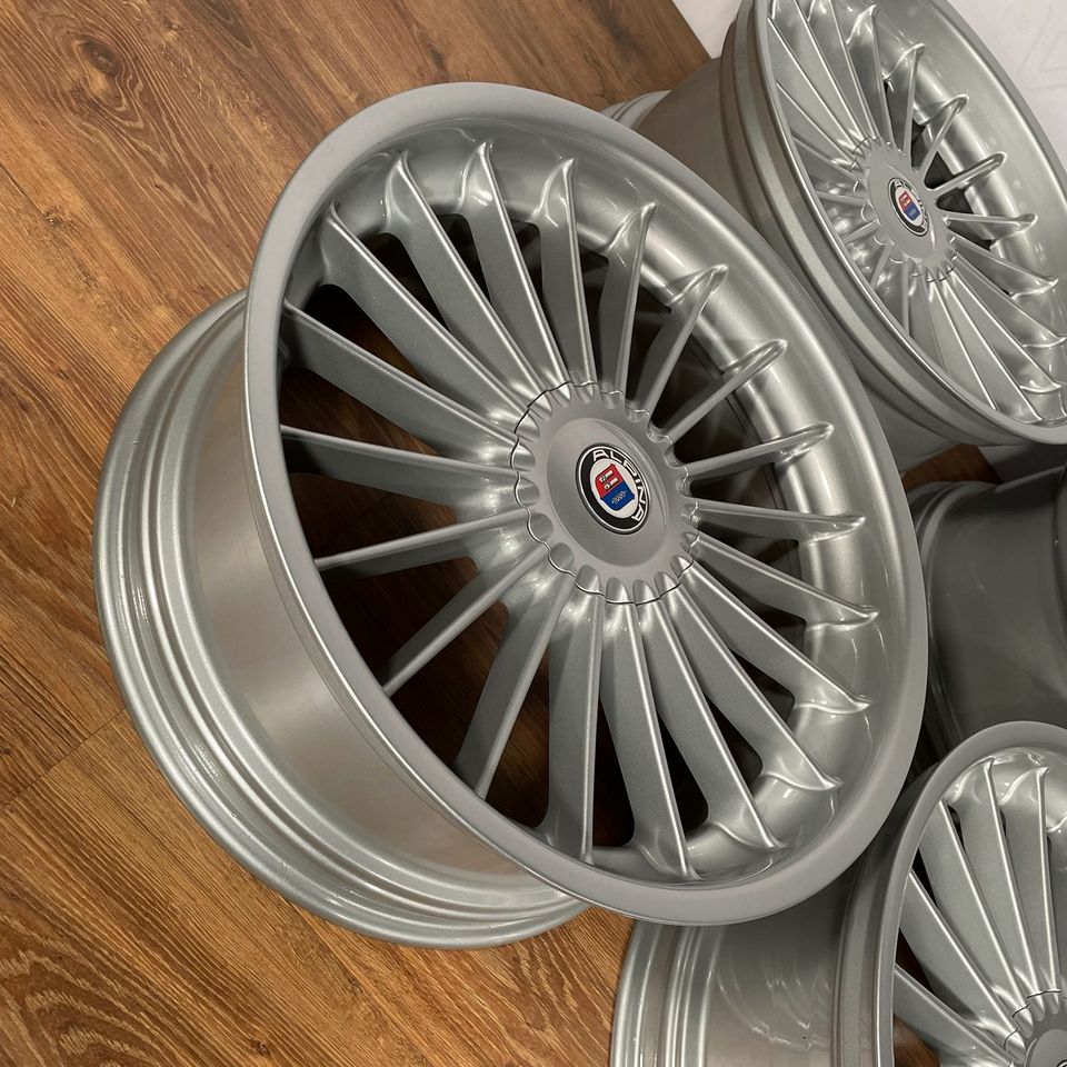 Originale 21 Zoll Alpina B7 Classic II BMW 7er E65 E66 Alufelgen Leichtmetallfelgen Felgen silber glänzend mit Michelin Sommerreifen montiert und gewuchtet indiv. auf Kundenwunsch (weitere Farben möglich)