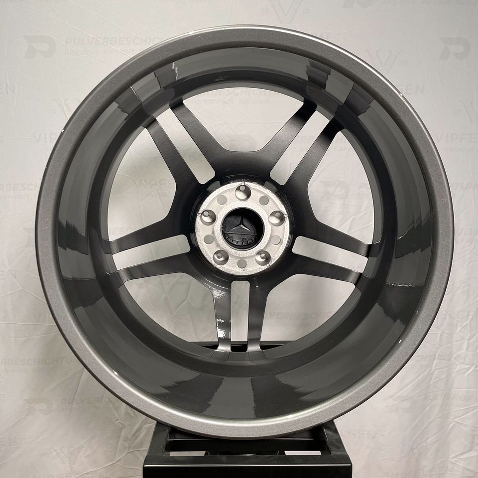Originale 19 Zoll AMG Mercedes CLS C219 W219 Schmiede-Alufelgen Felgen Leichtmetallfelgen in anthrazit mit glanzgedrehter Front (weitere Farben möglich)