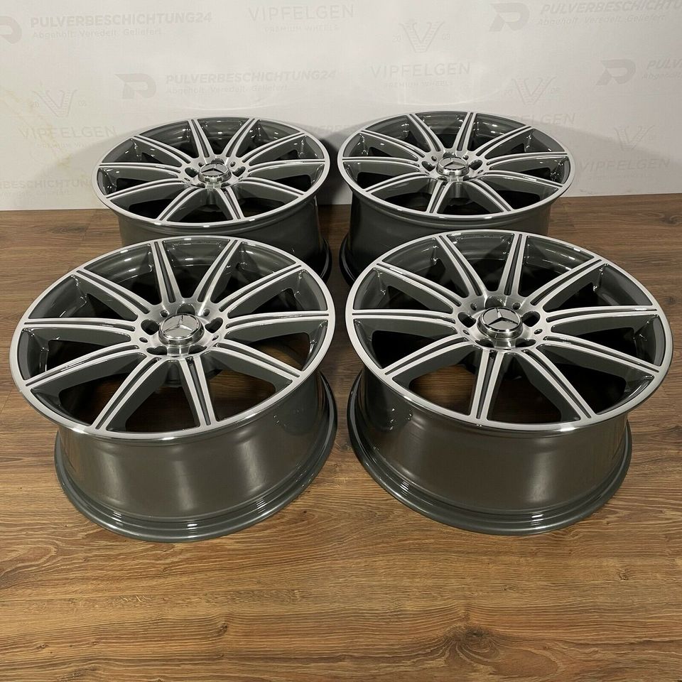 Originale 19 Zoll AMG Mercedes E-Klasse E63s Performance Alufelgen Felgen Leichtmetallfelgen Mercedes Tremolit mit CNC gedrehter Front (weitere Farben möglich)