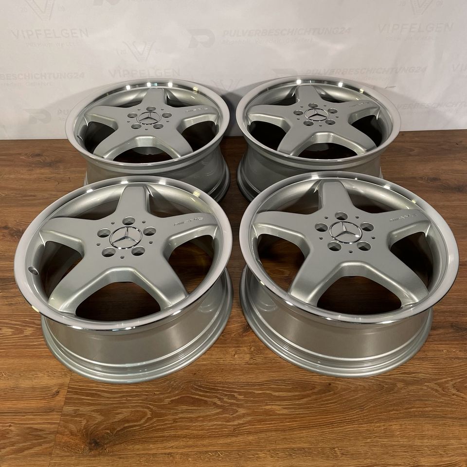 Originale 18 Zoll AMG Mercedes SLK R171 W171 Alufelgen Styling 3 Felgen Leichtmetallfelgen silber glänzend mit glanzgedrehtem Felgenbett (weitere Farben möglich)