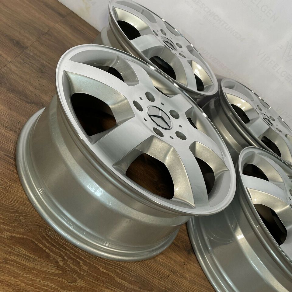 Originale 18 Zoll Mercedes G-Klasse W463 Alufelgen Felgen Leichtmetallfelgen Silber mit glanzgedrehter Front (andere Farben möglich)