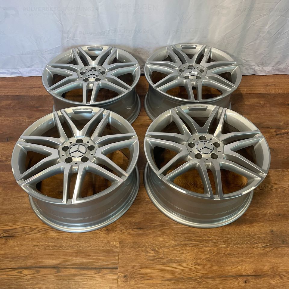 Originale 19 Zoll AMG Mercedes V-Klasse W447 Vito Viano Alufelgen Felgen Leichtmetallfelgen silber mit glanzgedrehter Front (weitere Farben möglich) 