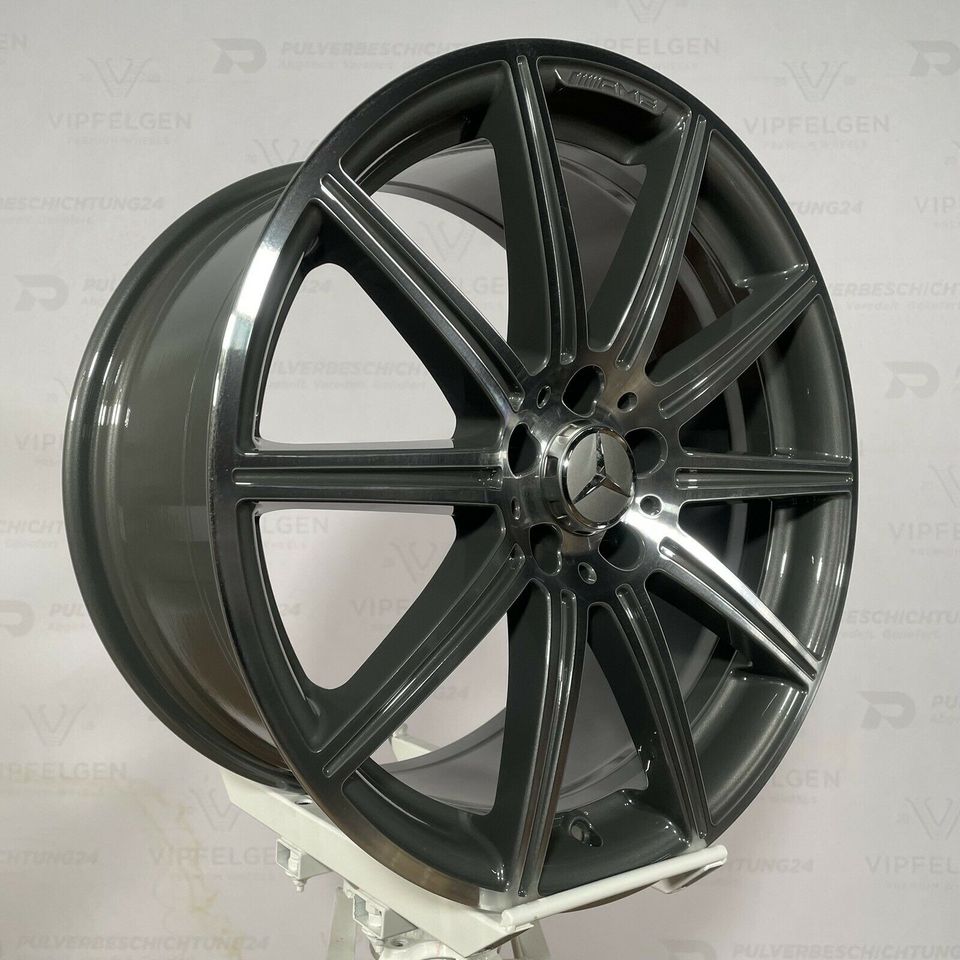 Originale 19 Zoll AMG Mercedes E-Klasse E63s Performance Alufelgen Felgen Leichtmetallfelgen Mercedes Tremolit mit CNC gedrehter Front (weitere Farben möglich)