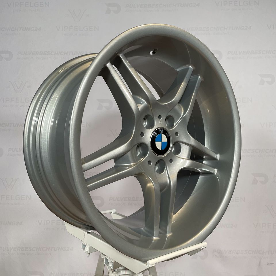 Originale 18 Zoll BMW 3er E46 Styling 125 Doppelspeiche Alufelgen silber glänzend (weitere Farben möglich)