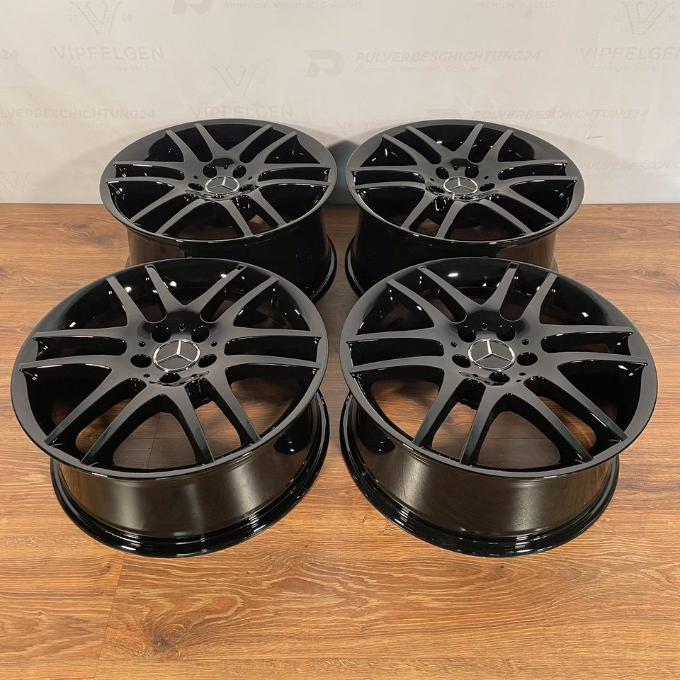 Originale 18 Zoll Mercedes SLK R171 W171 Sportpaket Alufelgen Felgen Leichtmetallfelgen schwarz glänzend mit Sommerreifen von Goodyear montiert und gewuchtet indiv. auf Kundenwunsch (weitere Farben möglich)