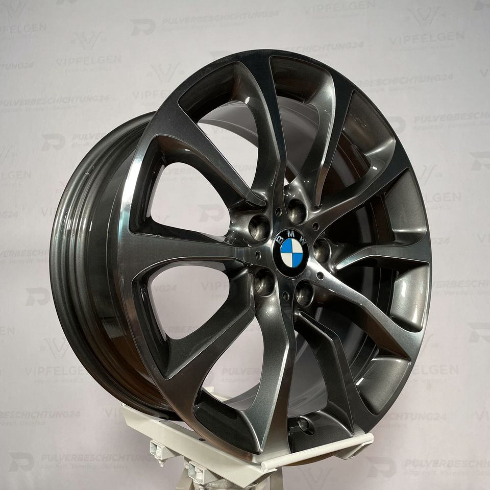 Originale 19 Zoll BMW Styling 453 Turbinenspeiche 5er F10 Leichtmetallfelgen Alufelgen Felgen anthrazit mit glanzgedrehter Front (weitere Farben möglich)